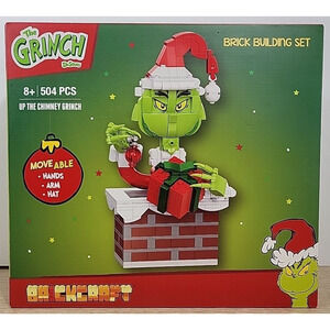 BrickCraft Up The Chimney Grinch 504pc Christmas Holiday Brick Building Set‎ NEW